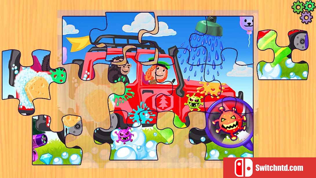 【美版】汽车拼图游戏 Cars Puzzles Game - Funny Car & Trucks Preschool Jigsaw Education Lea 中文_2