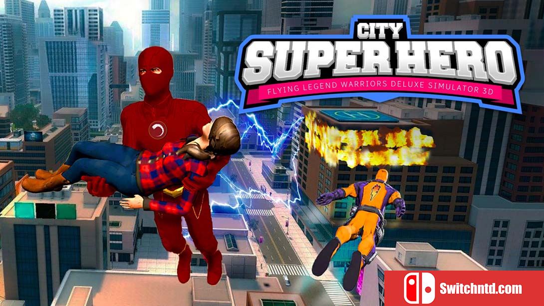 【美版】城市超级英雄3D -飞行传奇勇士豪华模拟器 City Super Hero 3D - Flying Legend Warriors Deluxe Simulat 英语_0