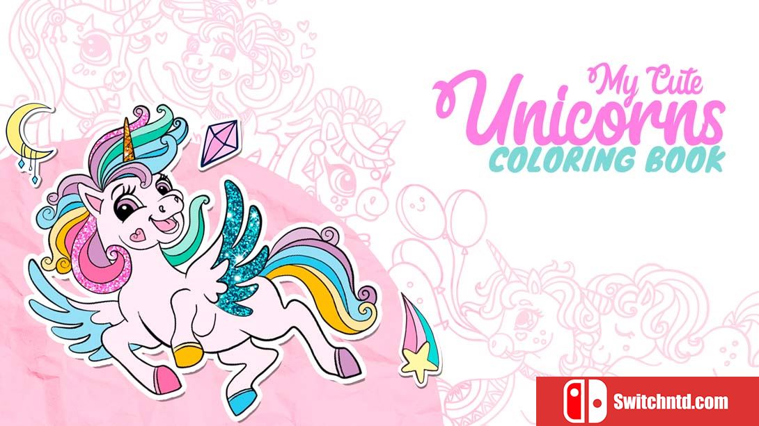 【美版】我可爱的独角兽涂色书 My Cute Unicorns - Coloring Book 中文_0