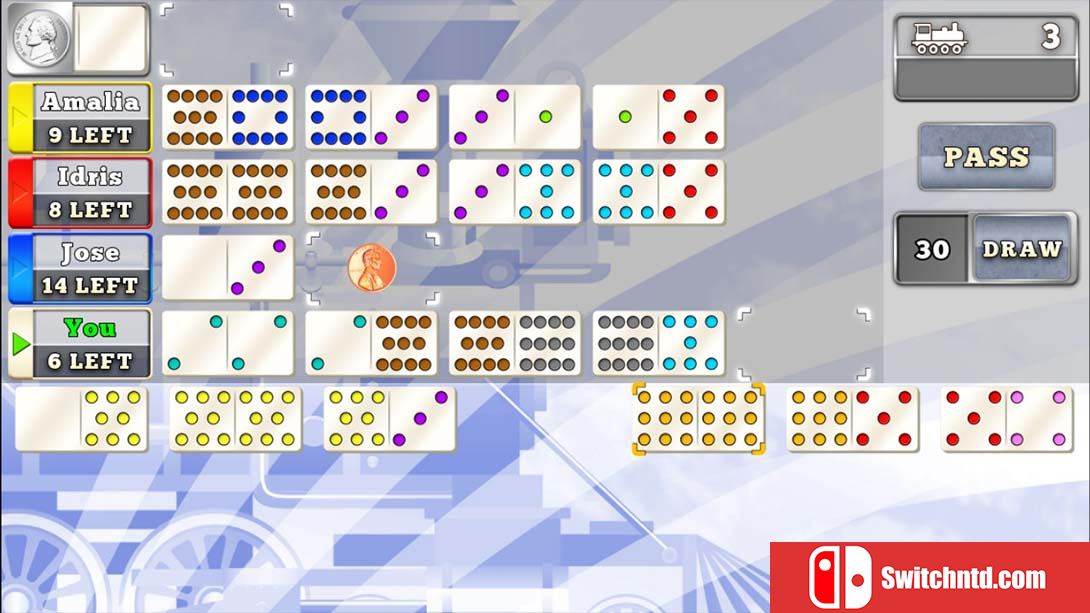 墨西哥货车多米诺骨金牌 Mexican Train Dominoes Gold 英语_3