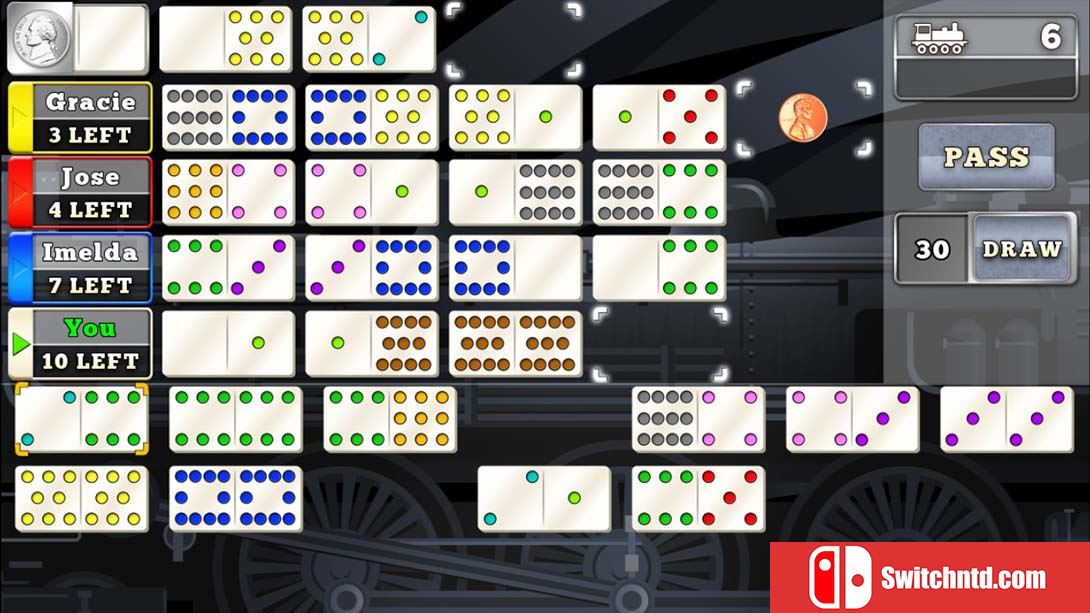 墨西哥货车多米诺骨金牌 Mexican Train Dominoes Gold 英语_2